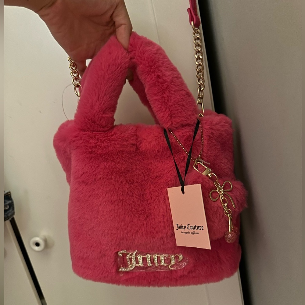 NWT Juicy Couture Furry Mini Tote Bag